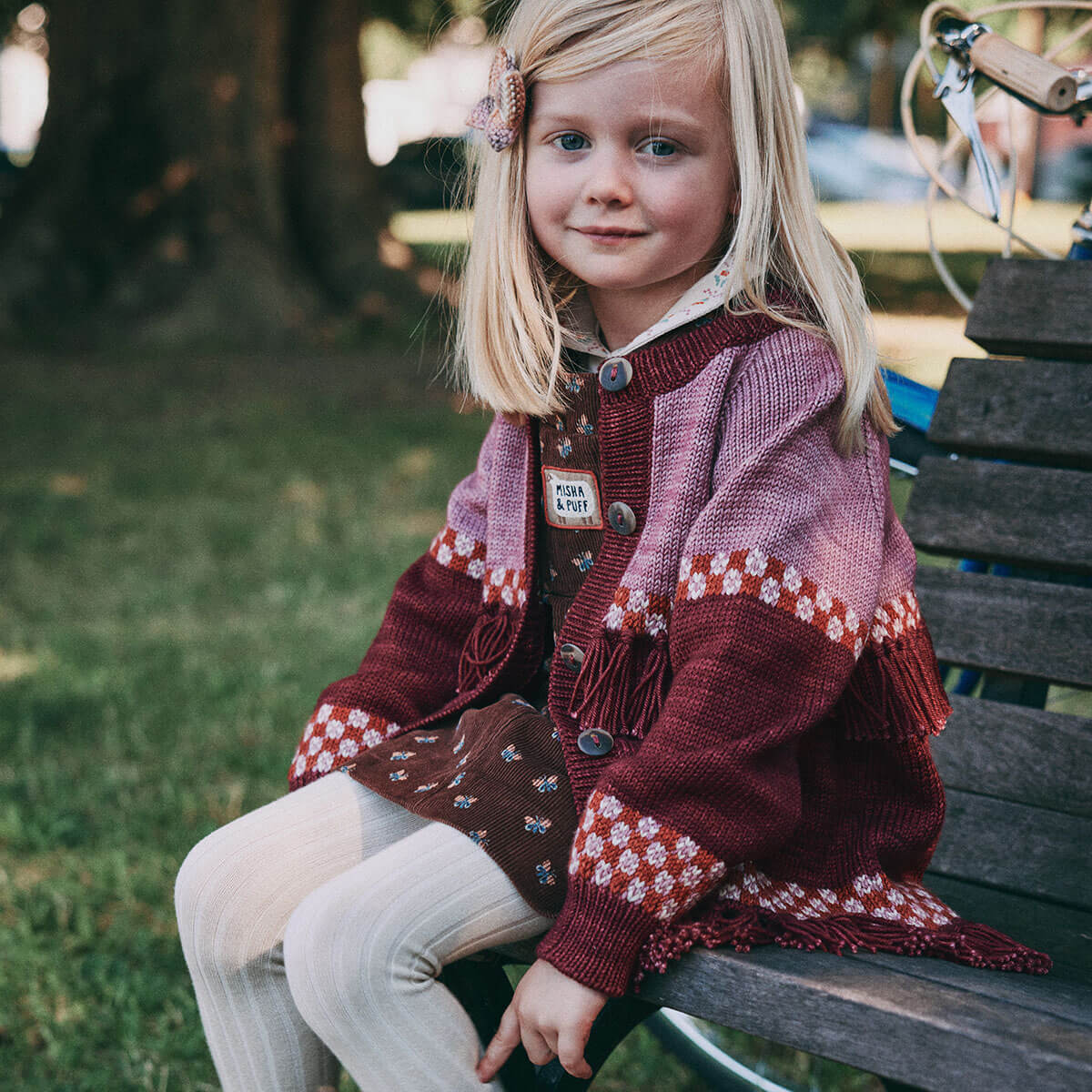 Corduroy Jumper Dress in Dark Roast Mariposa by Misha & Puff