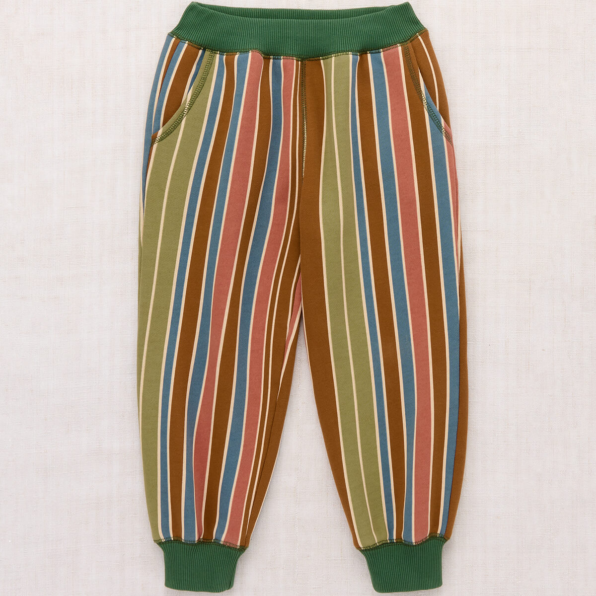 Court Jogger in Nutmeg Afterschool Stripe by Misha & Puff