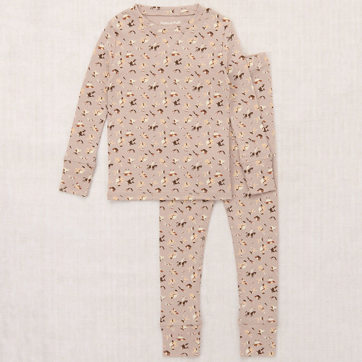 Pajama Set in Turtledove Circus by Misha & Puff