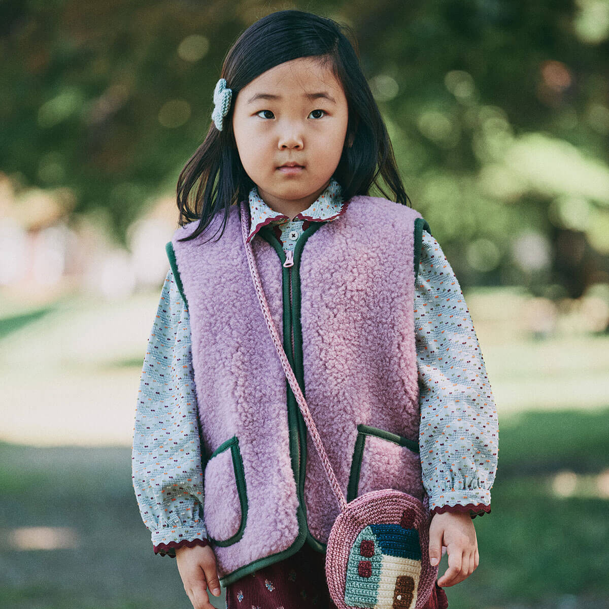 Pepitko Vest in Venetian Pink by Misha & Puff - NEED TO CHECK SIZING