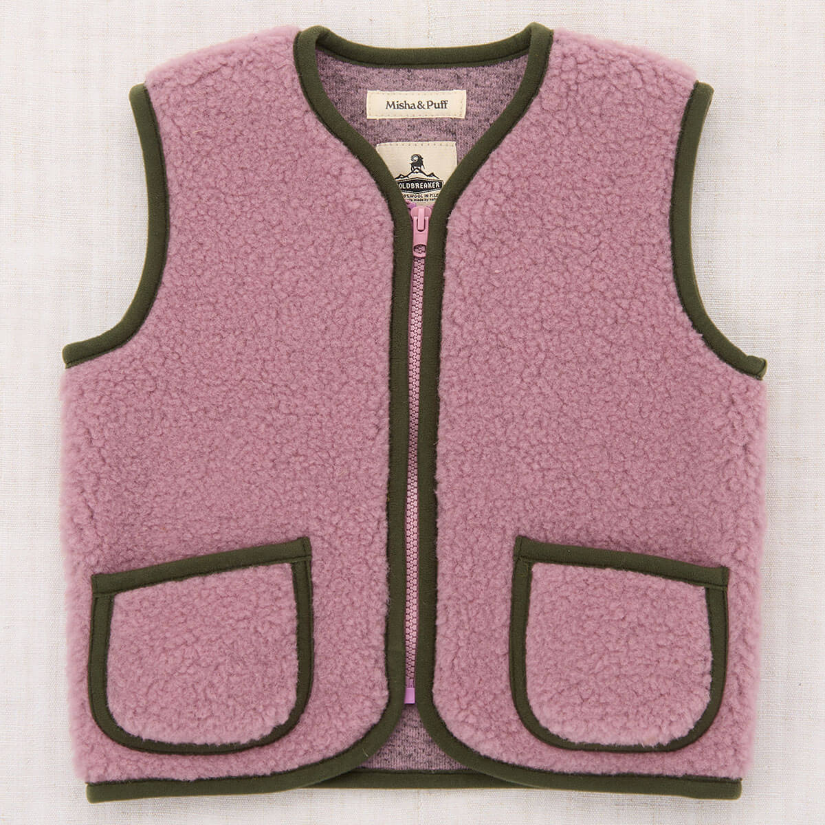 Pepitko Vest in Venetian Pink by Misha & Puff - NEED TO CHECK SIZING