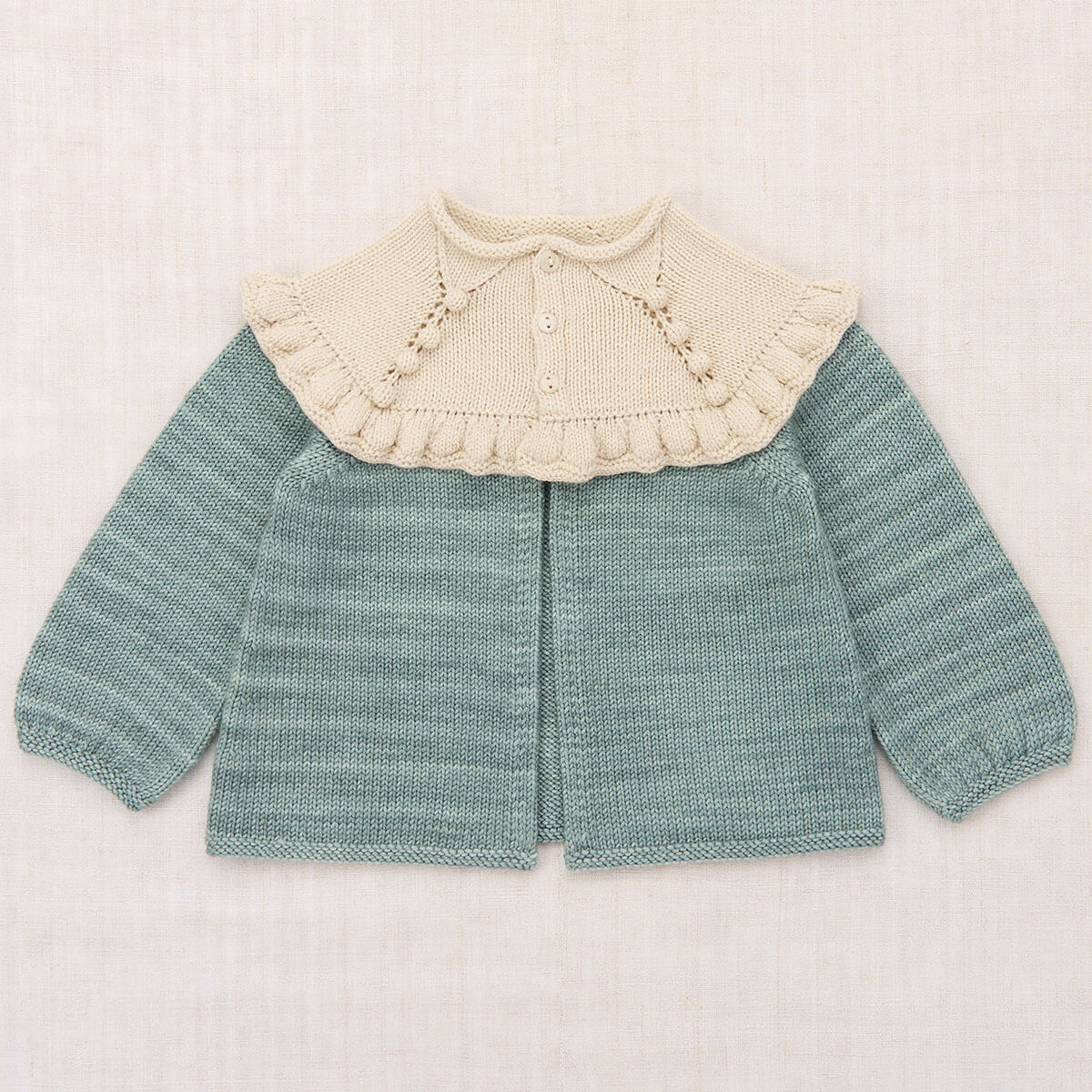 Ruffle Cardigan in Onsen by Misha & Puff