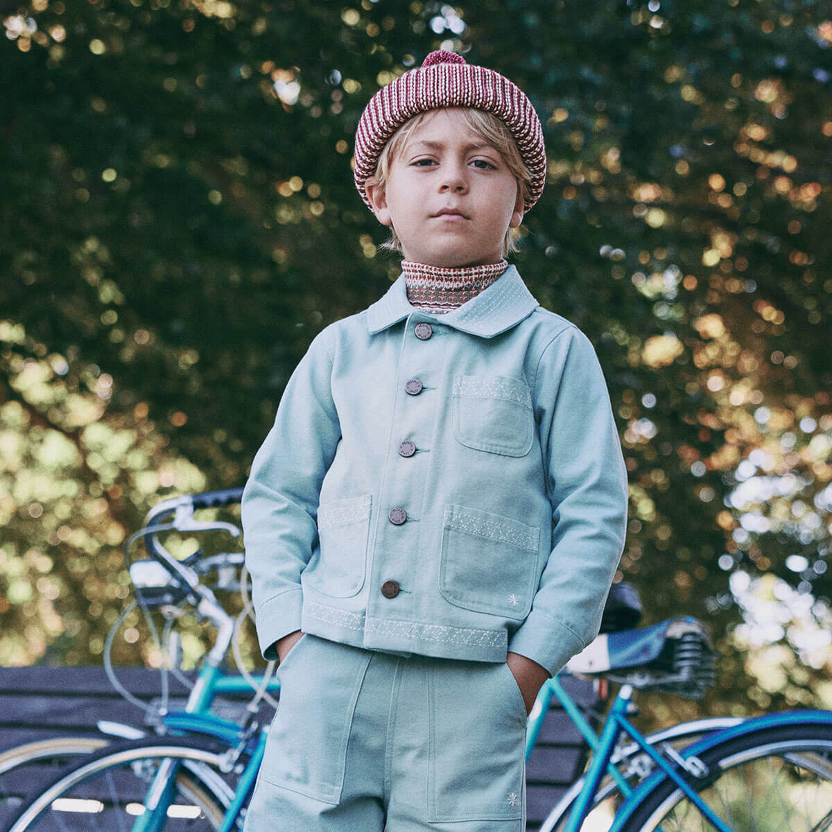 Strata Garter Hat in Cambridge by Misha & Puff