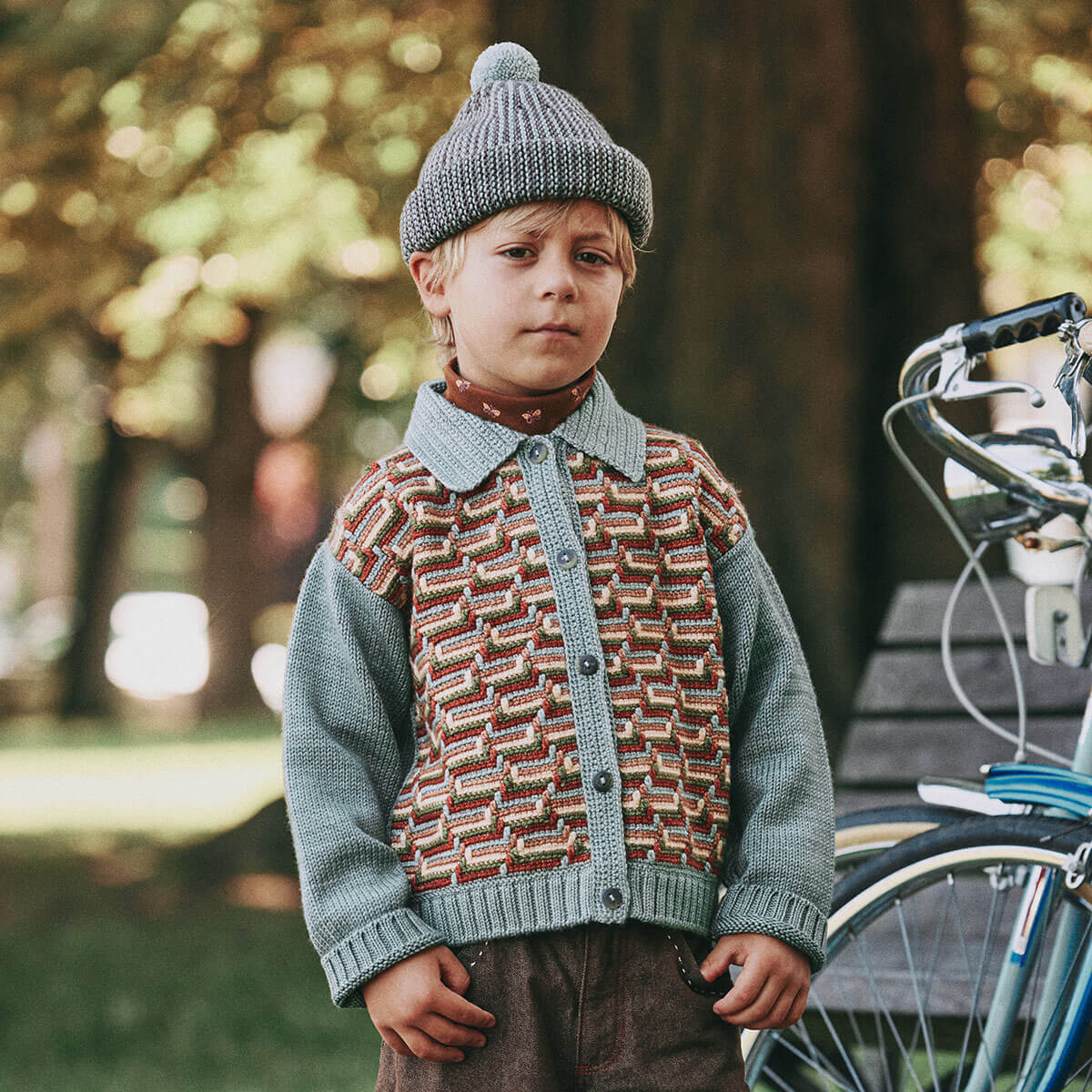 Strata Garter Hat in Onsen by Misha & Puff