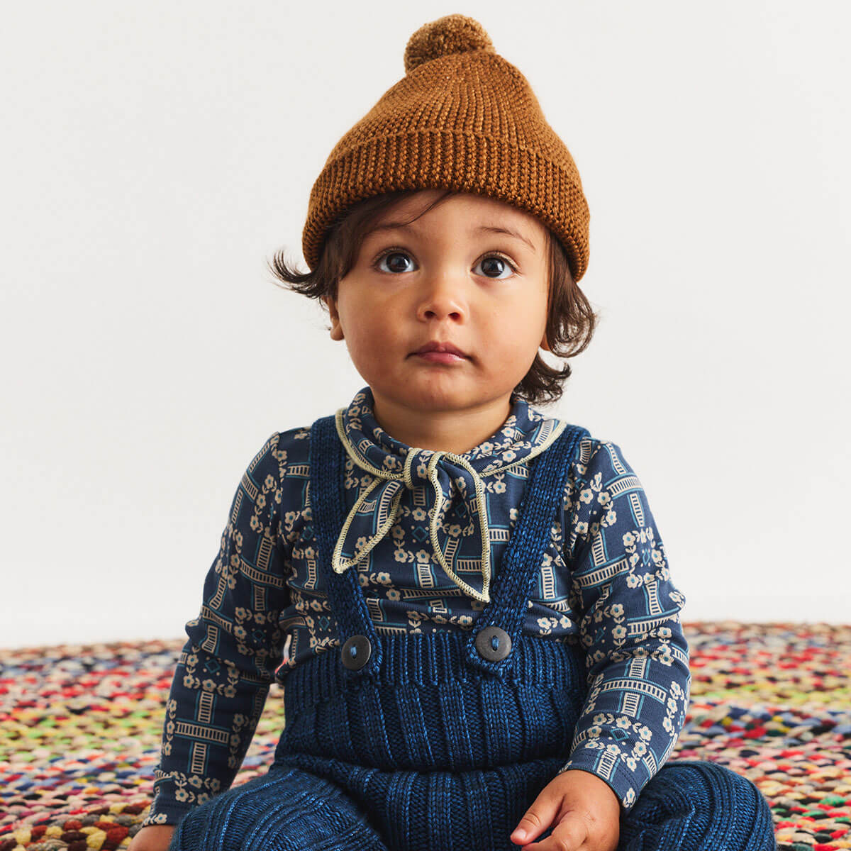 Baby Garter Hat in Acorn by Misha & Puff