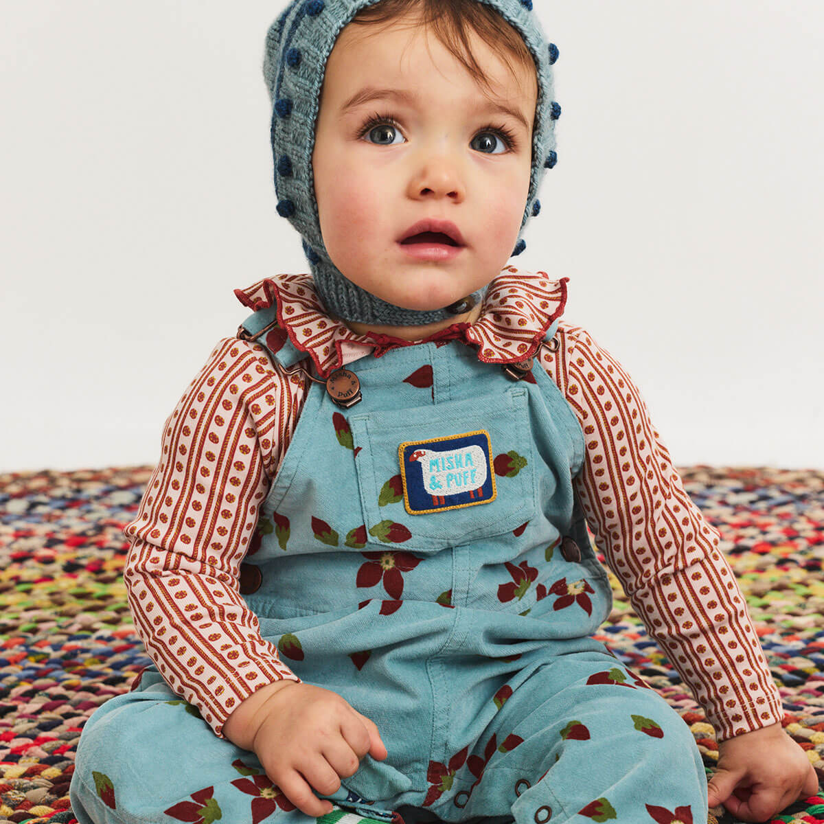 Baby Pattie Onesie in Candyfloss Little House Floral by Misha & Puff