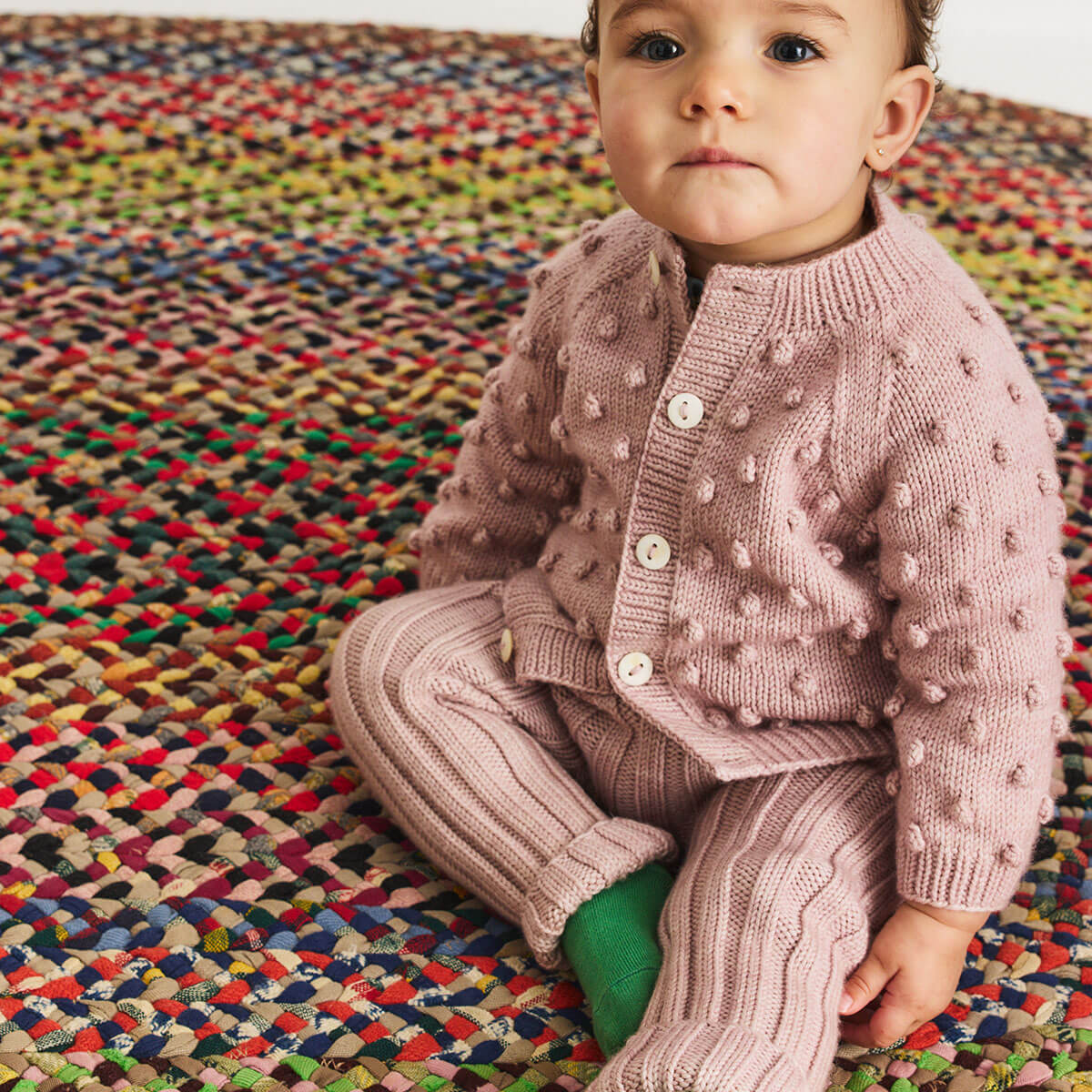 Baby Rib Longies in Candyfloss by Misha & Puff