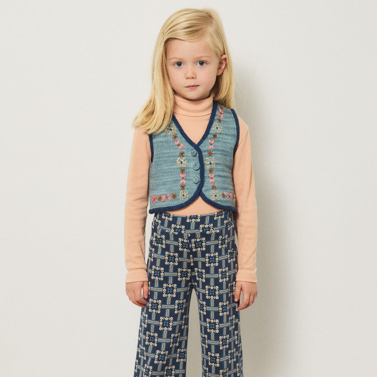 Floret Fernando Vest in Slate by Misha & Puff