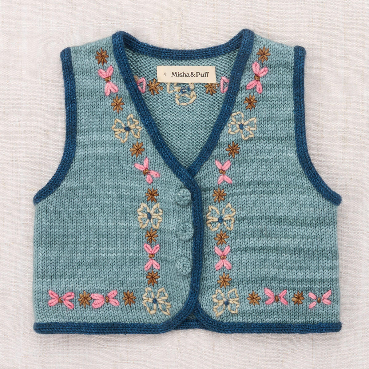 Floret Fernando Vest in Slate by Misha & Puff