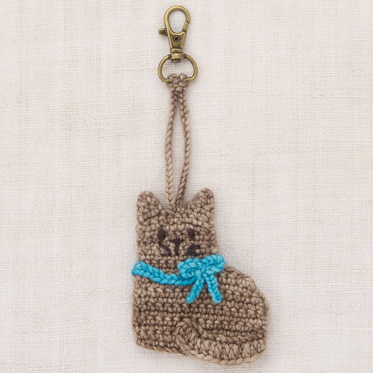 Kitten Bag Charm in Brut by Misha & Puff