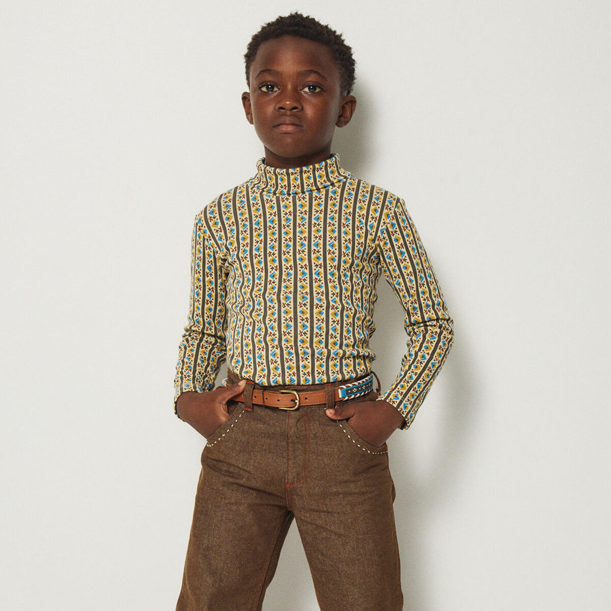 Turtleneck in Alabaster Gallup by Misha & Puff