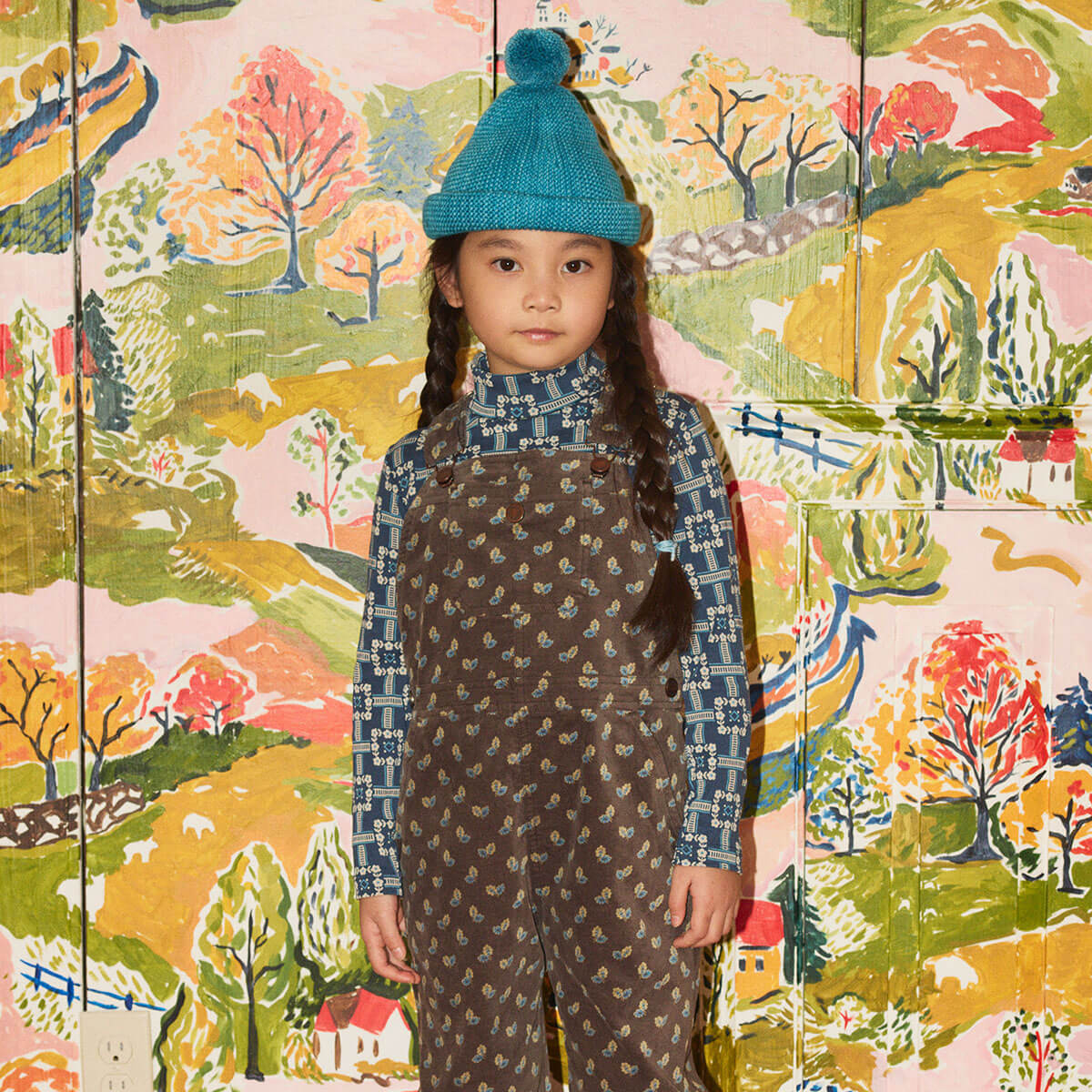 Turtleneck in Moonlight Railroad Floral by Misha & Puff