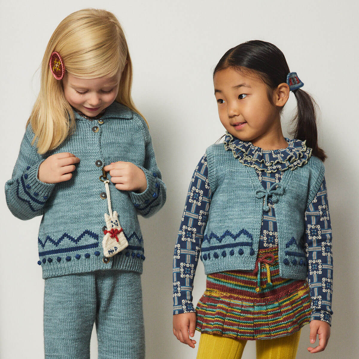 Zig Zag Cardigan in Slate by Misha & Puff