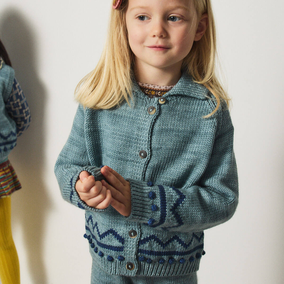 Zig Zag Cardigan in Slate by Misha & Puff