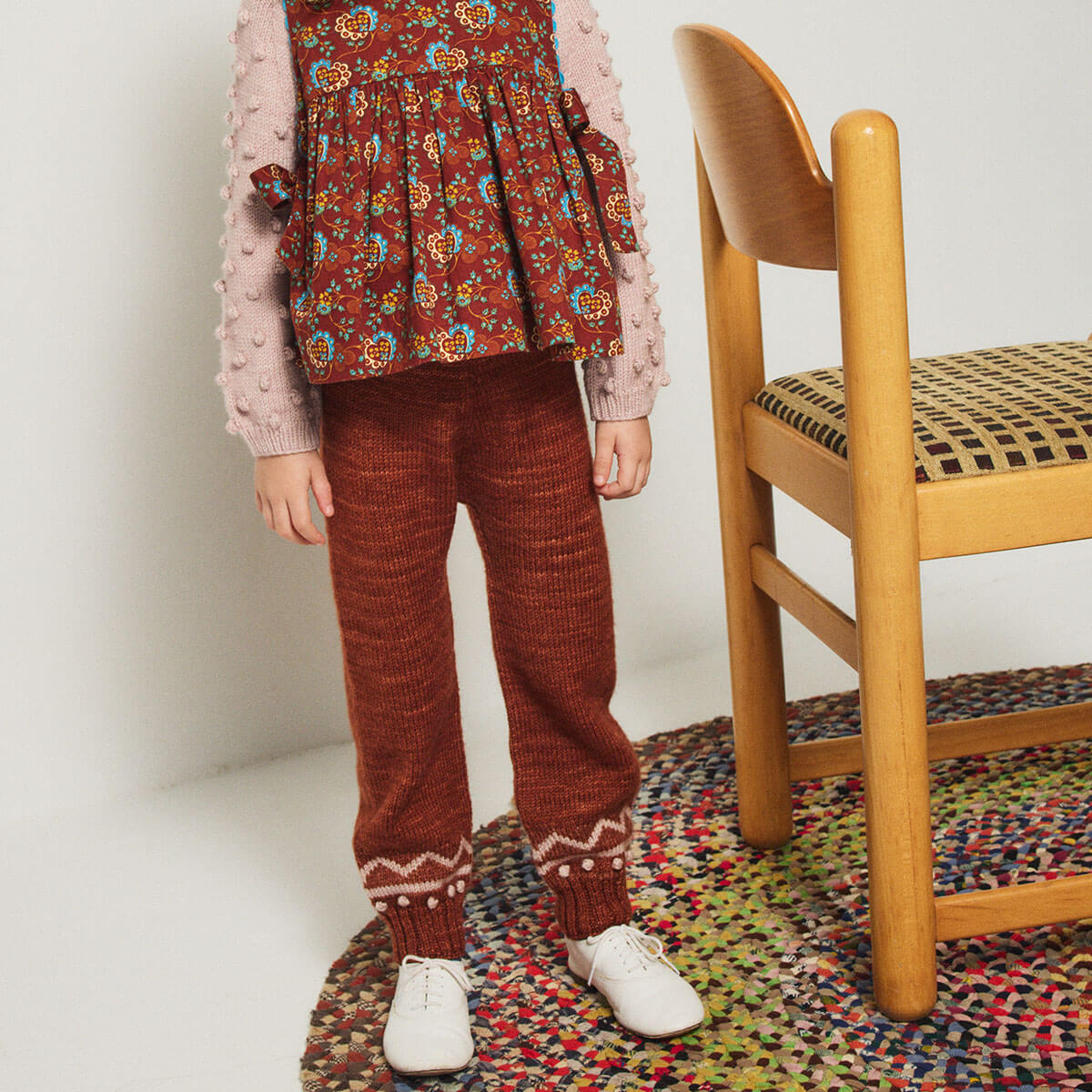 Zig Zag Snowy Day Legging in Cedar by Misha & Puff