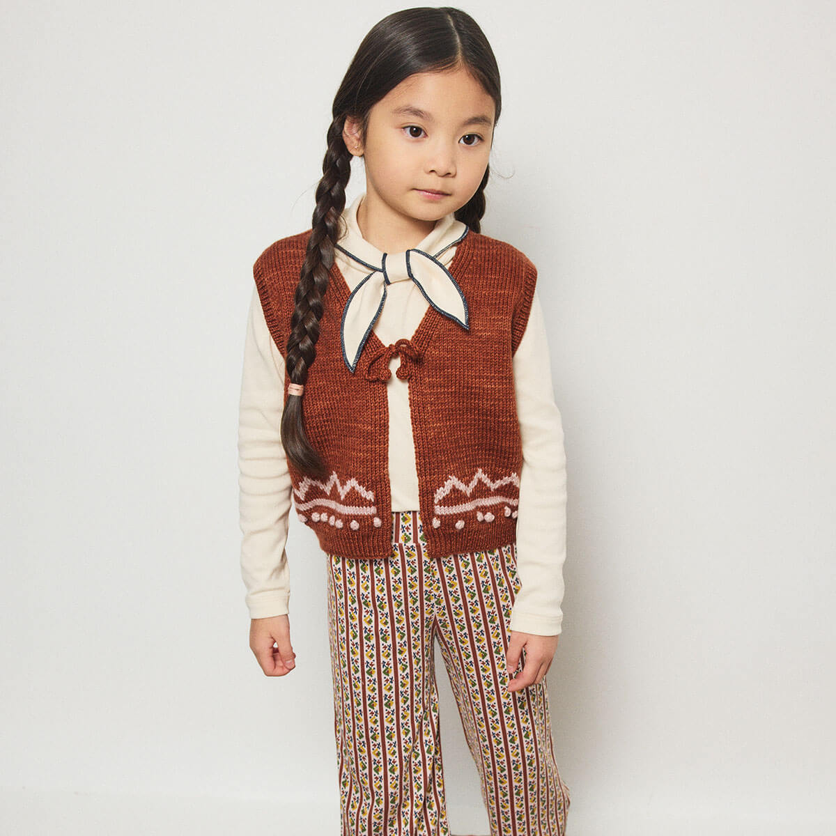 Zig Zag Vest in Cedar by Misha & Puff