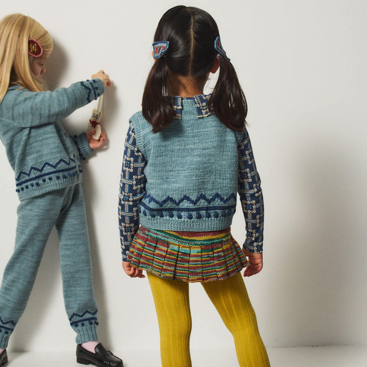 Zig Zag Vest in Slate by Misha & Puff
