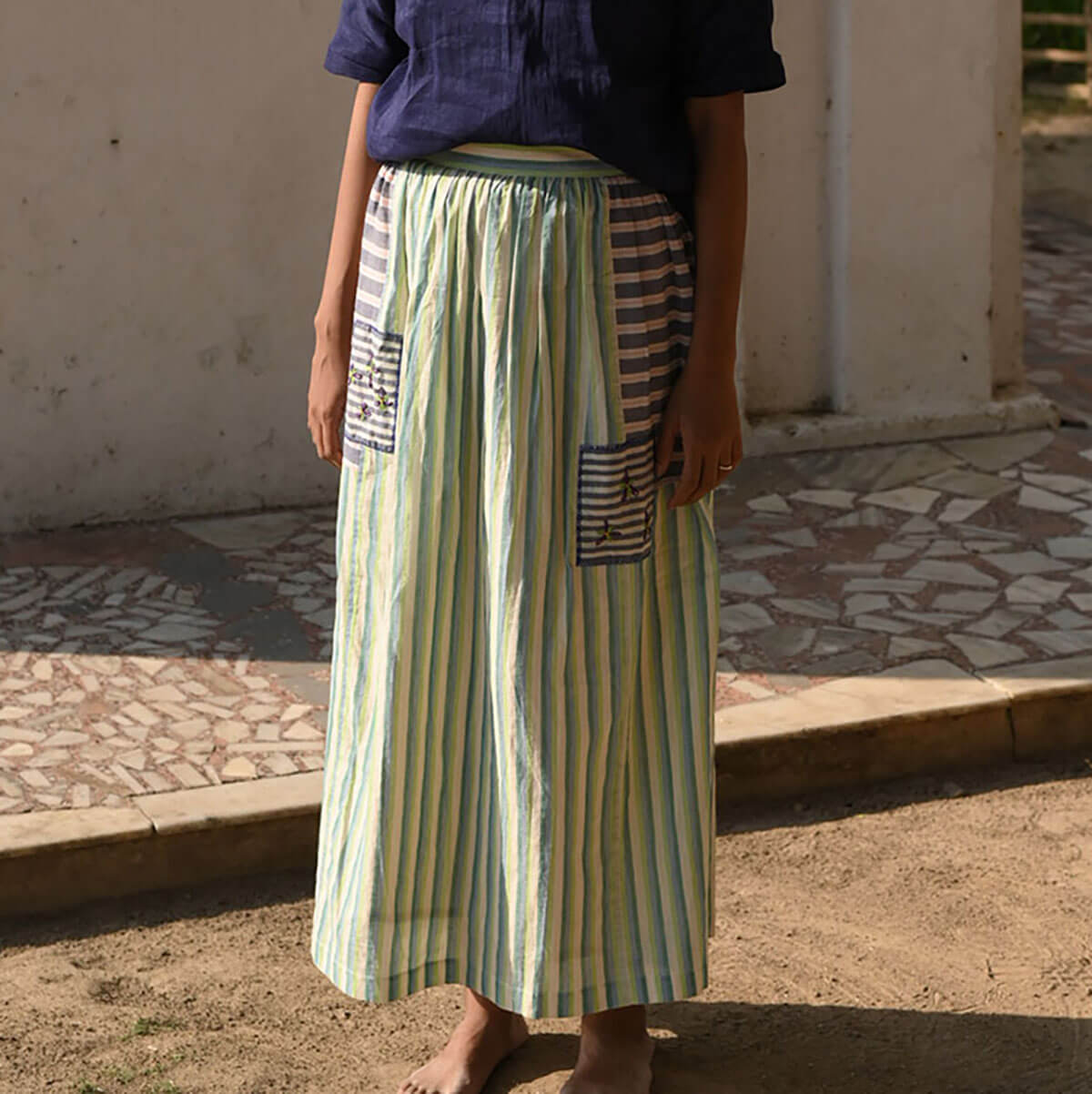 Bizi Skirt in Green by Ode The Label