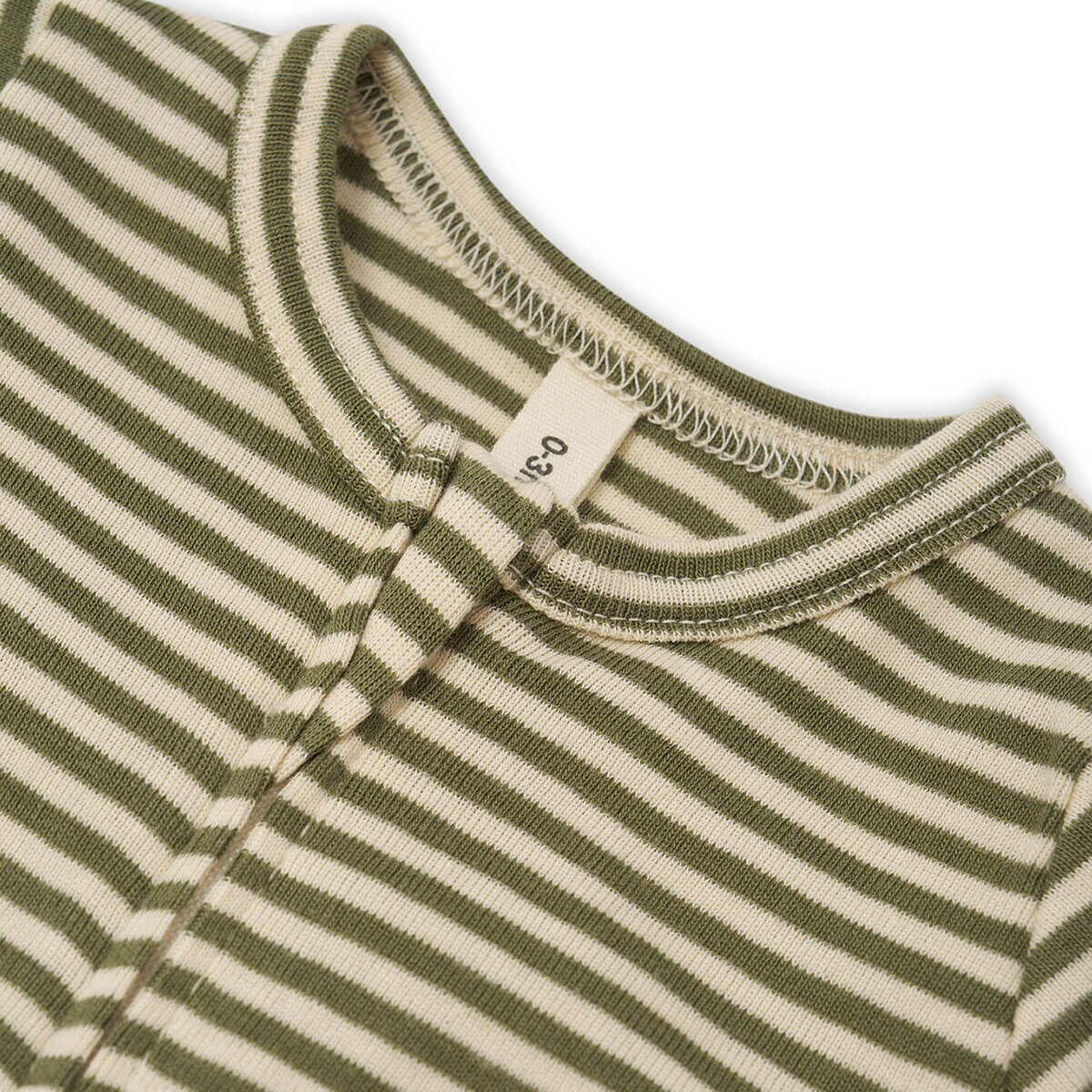 Fern Stripes Zip Sleepsuit by Organic Zoo