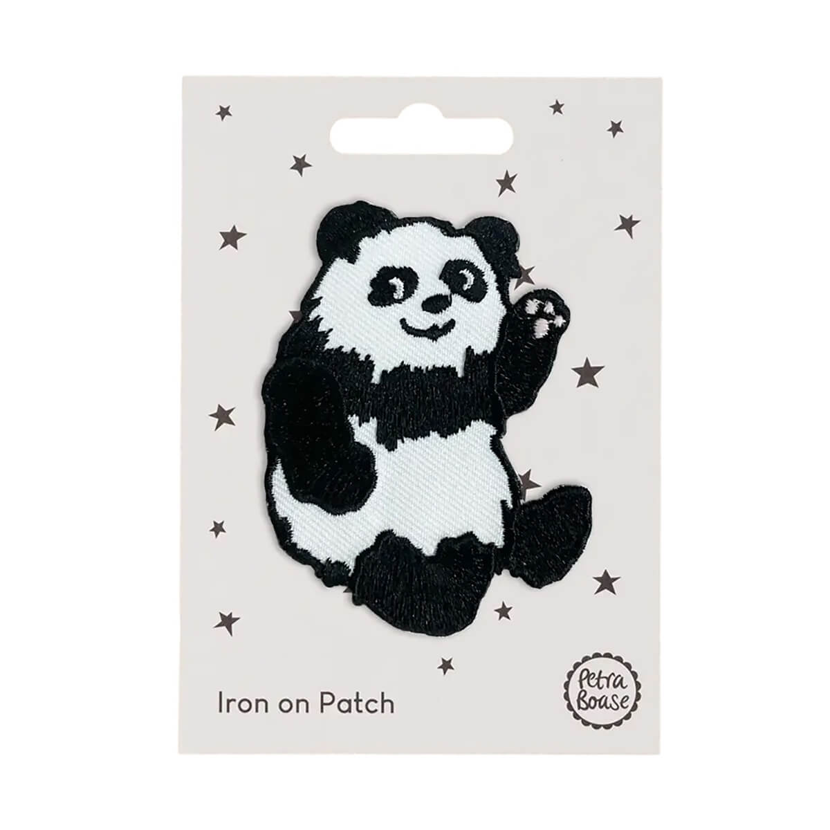Panda Bear Iron On Patch by Petra Boase