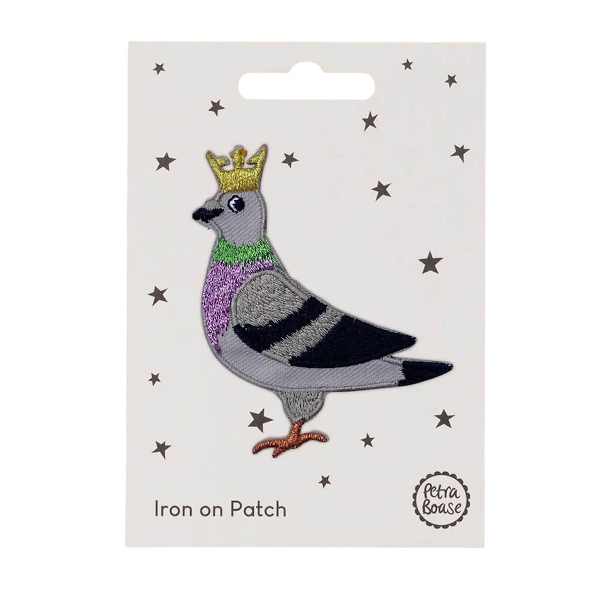 Pigeon Iron On Patch by Petra Boase