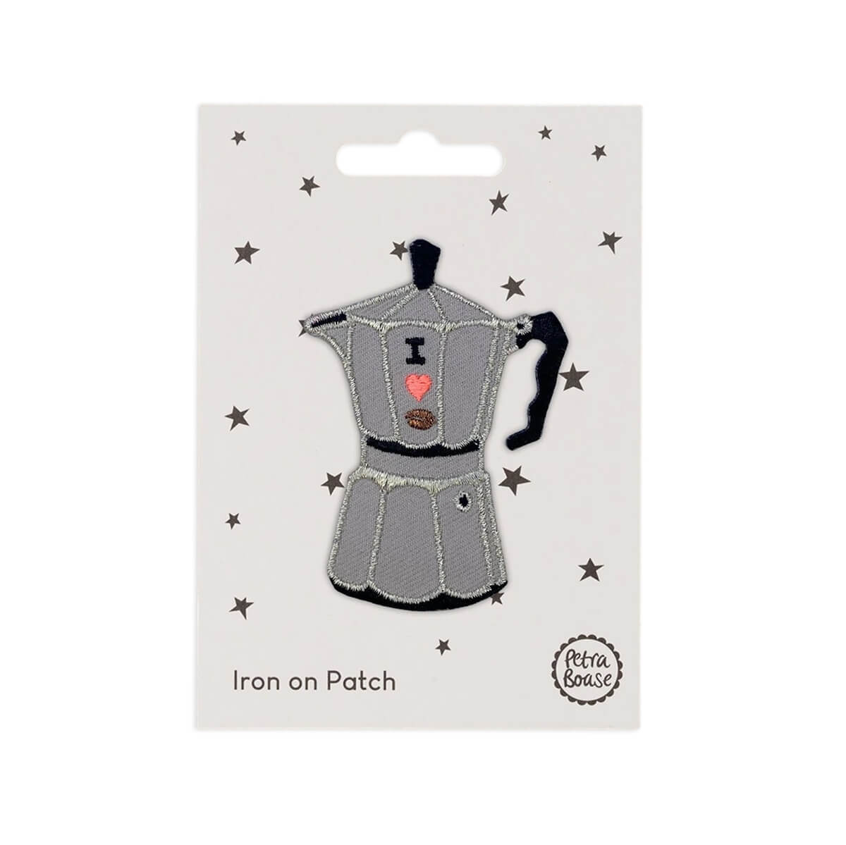 Moka Coffee Pot Iron On Patch by Petra Boase