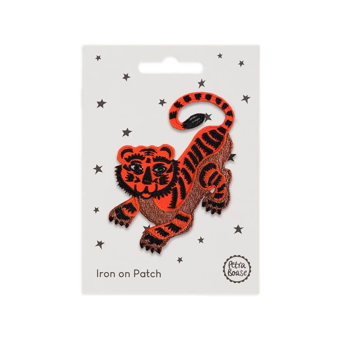 Crouching Tiger Iron On Patch by Petra Boase