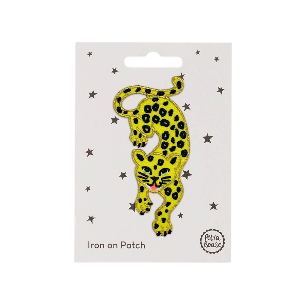 Prowling Leopard Iron On Patch by Petra Boase