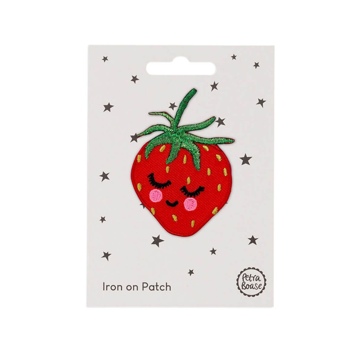 Strawberry Iron On Patch by Petra Boase