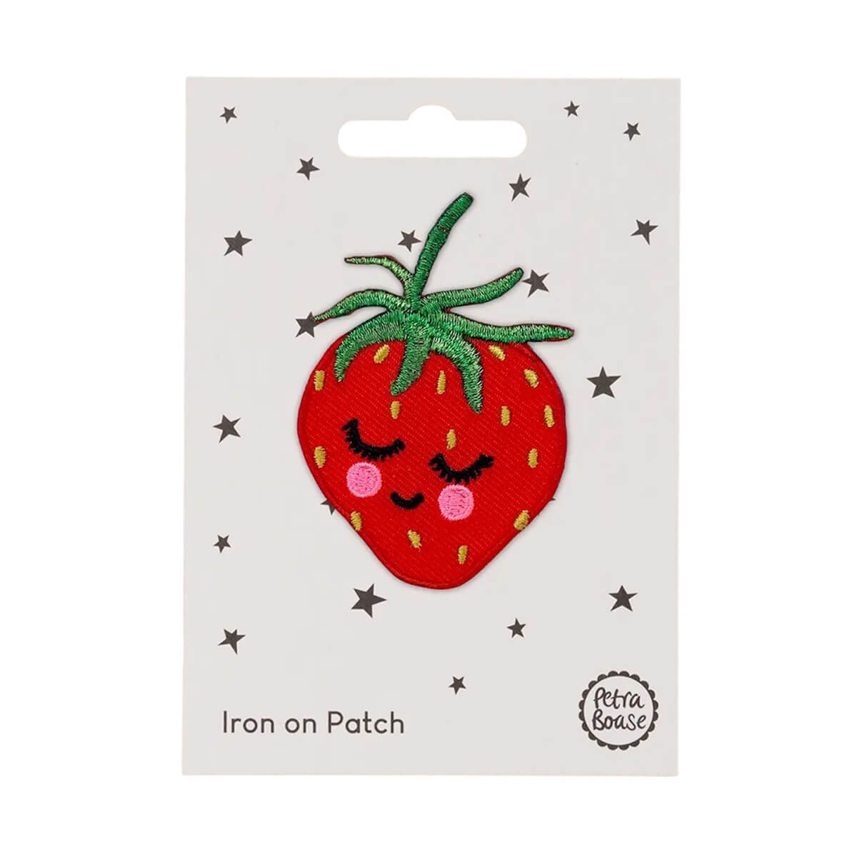 Strawberry Iron On Patch by Petra Boase