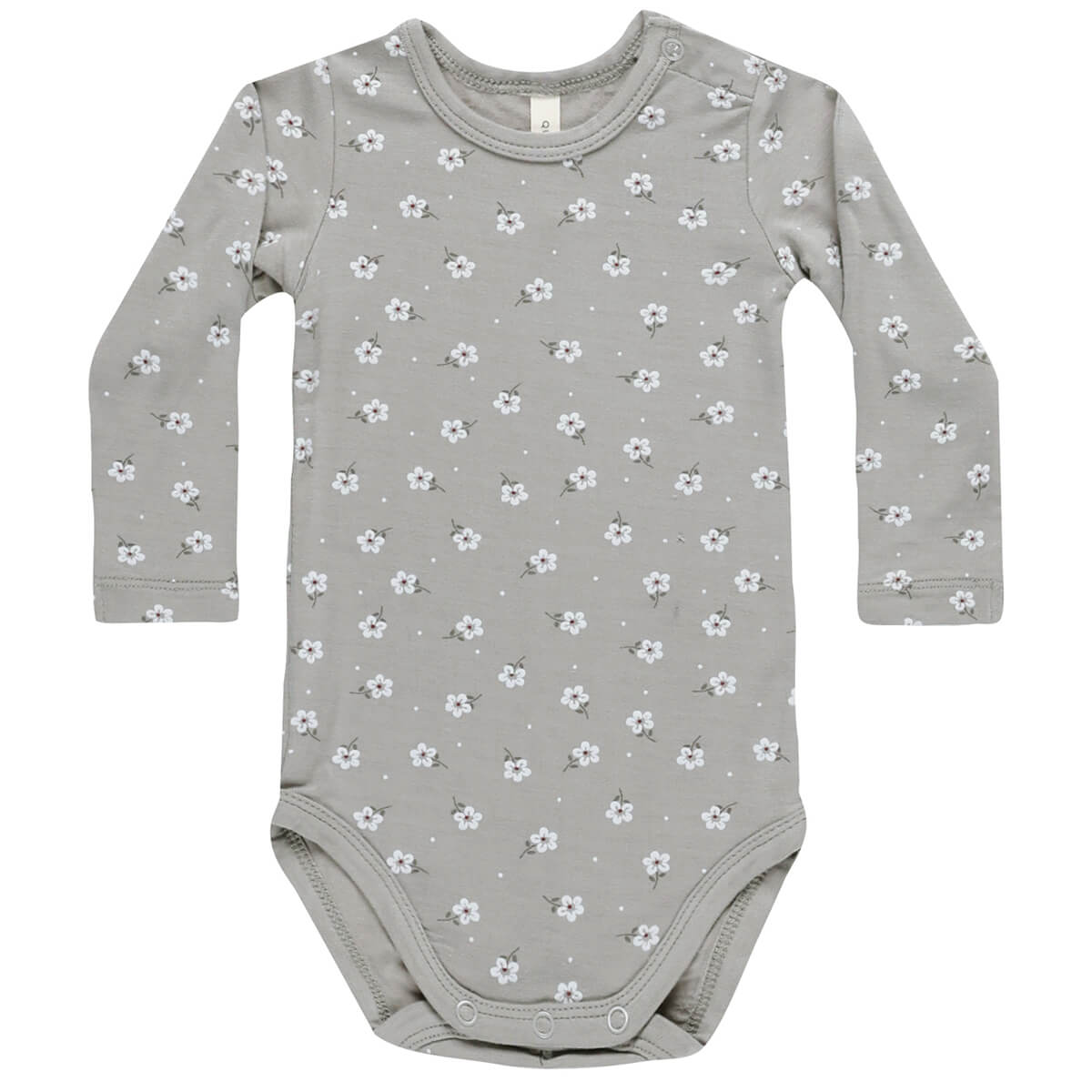 Quincy Mae Ribbed Bodysuit 2 Pack in Natural/Dusty Blue