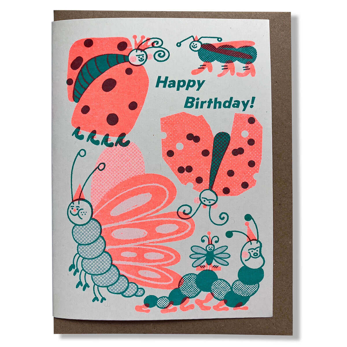 Birthday Bugs Greetings Card by Rebecca Buchanan