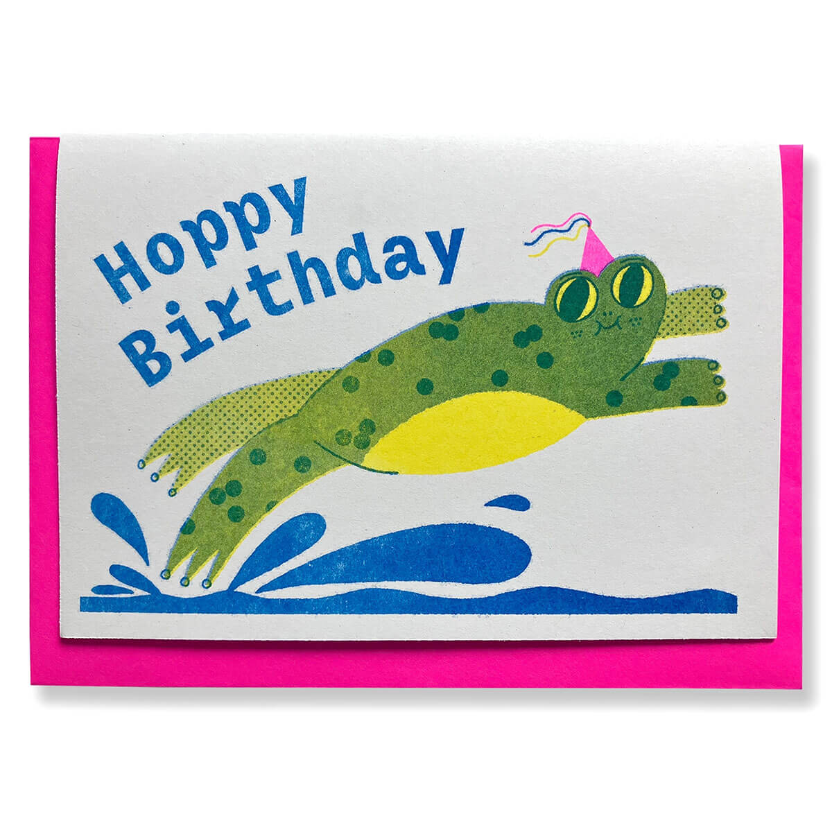 Hoppy Birthday Greetings Card by Rebecca Buchanan