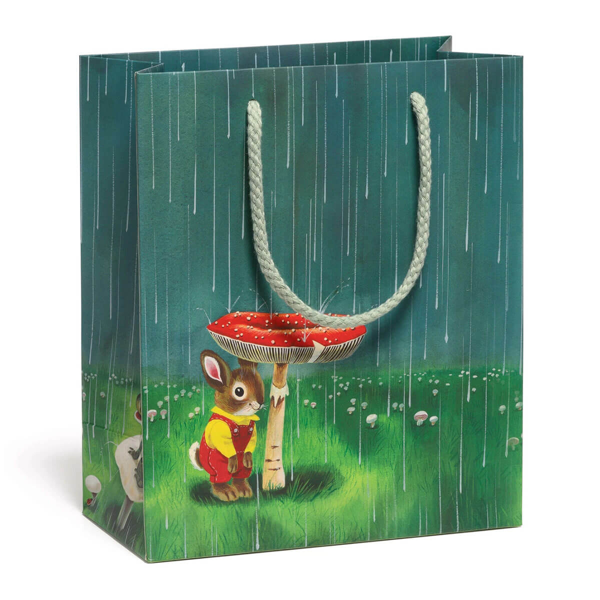 Bunny and Mushroom Medium Gift Bag by Red Cap Cards