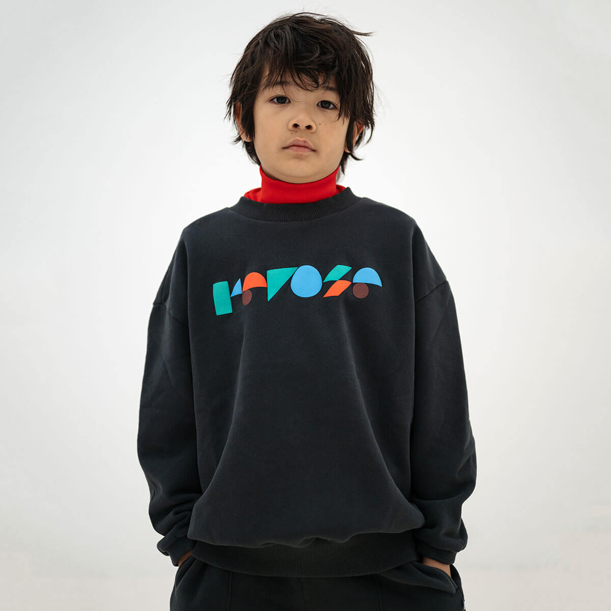 Cozydrop Sweater in Moonless Night Black by Repose AMS