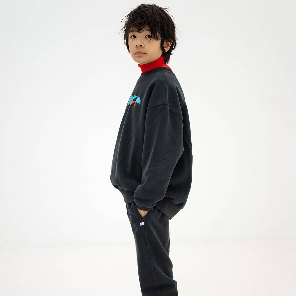 Cozydrop Sweater in Moonless Night Black by Repose AMS