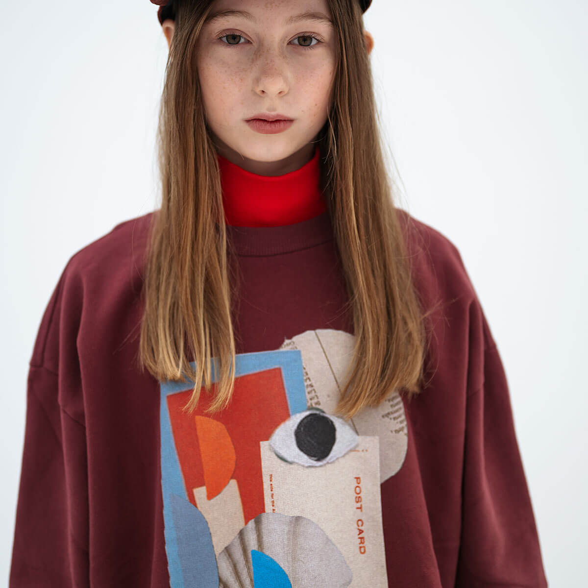 Cozydrop Sweater in Mulberry Rocket by Repose AMS