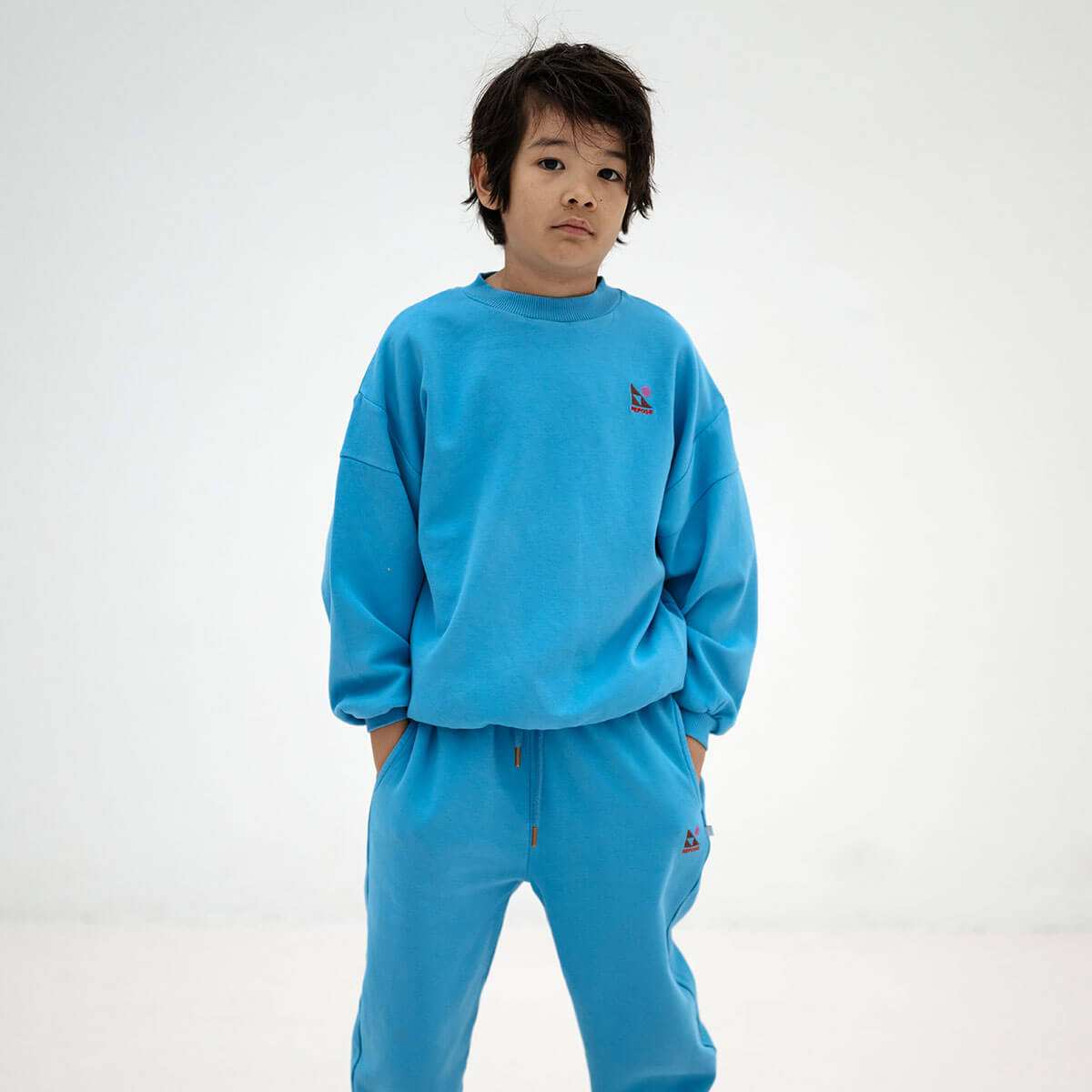 Crewneck Sweater in Misty Horizon by Repose AMS