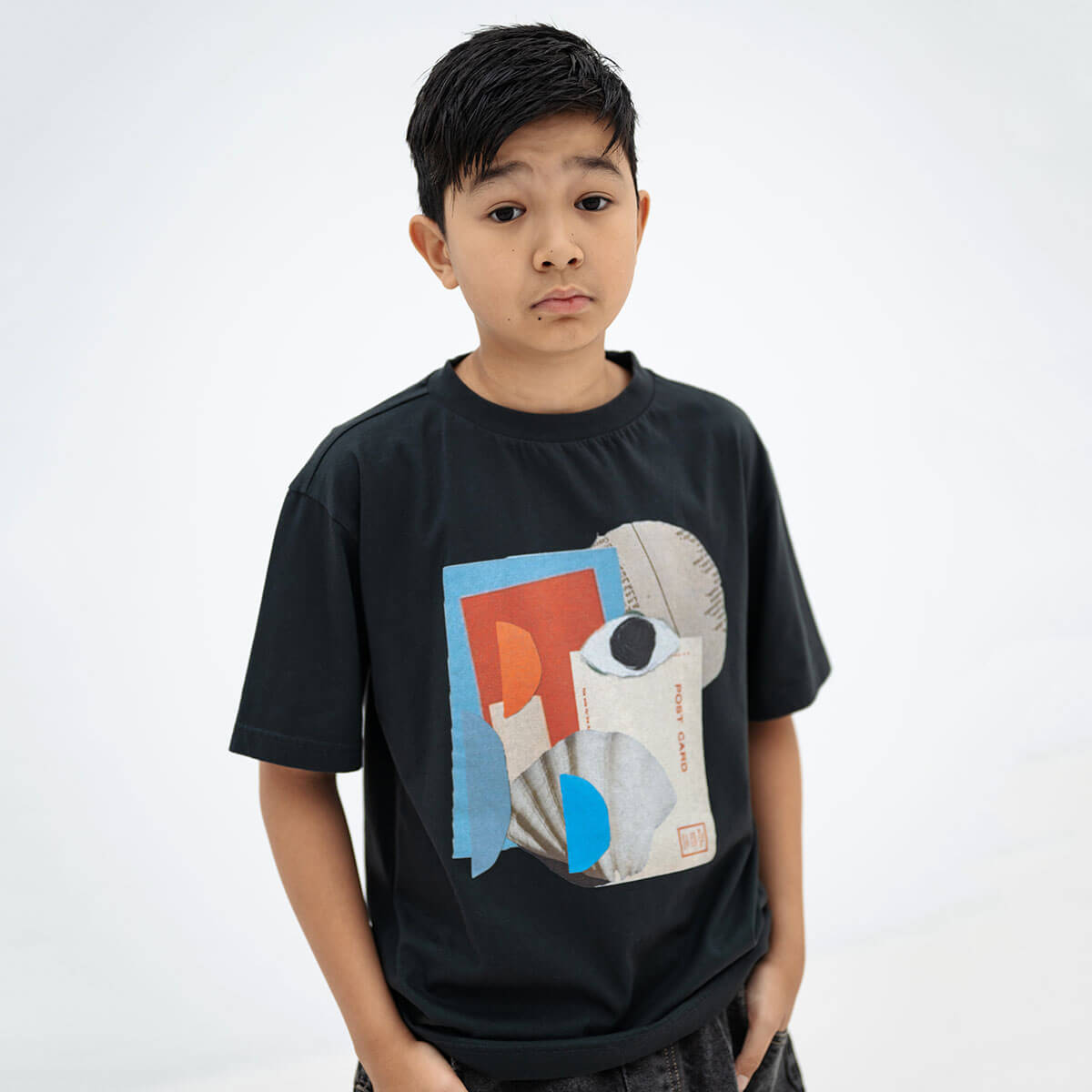 Tee Shirt in Moonless Night Black by Repose AMS