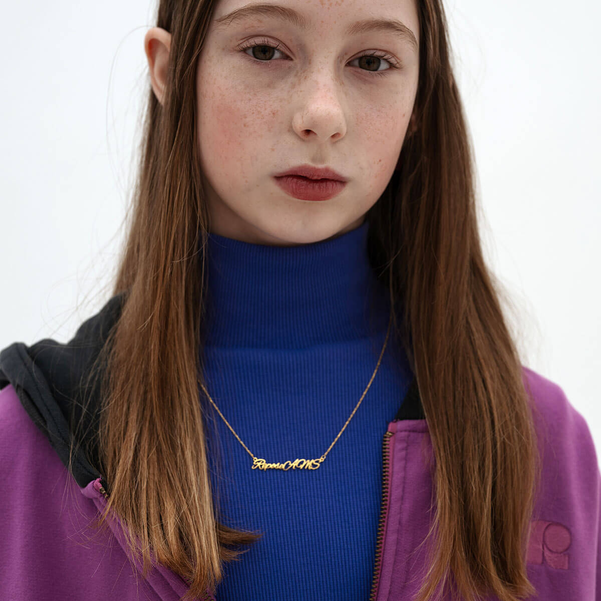 Zip Up Hoodie in Colour Block by Repose AMS