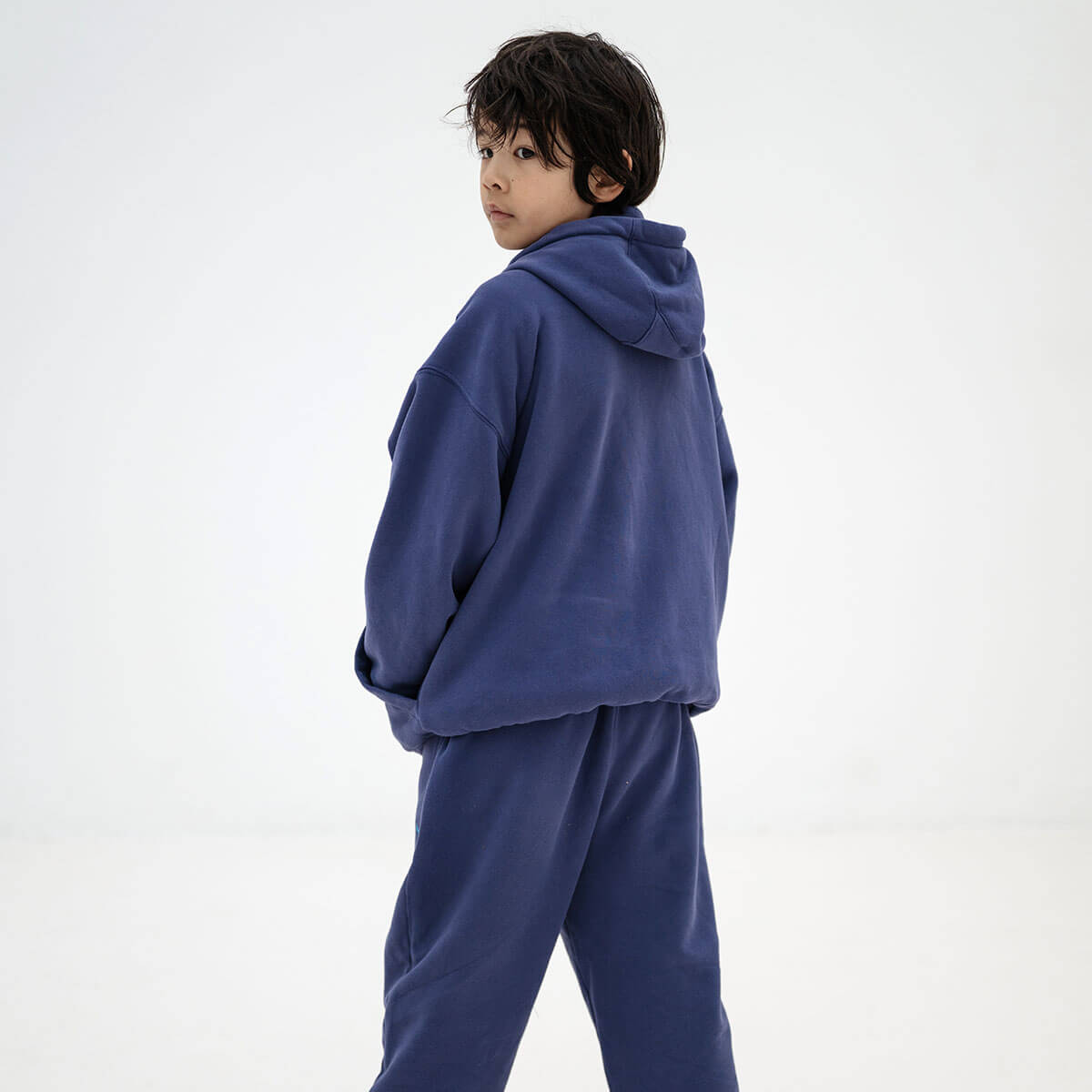Zip Up Hoodie in Eclipse Blue by Repose AMS