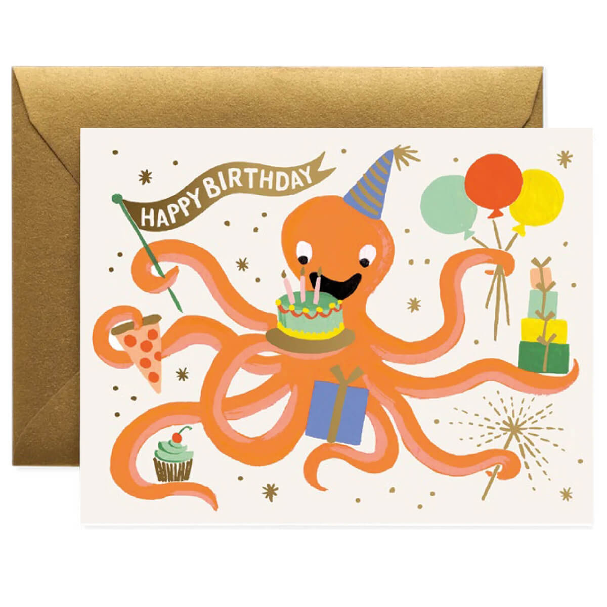 Octopus Birthday Greetings Card By Rifle Paper Co.