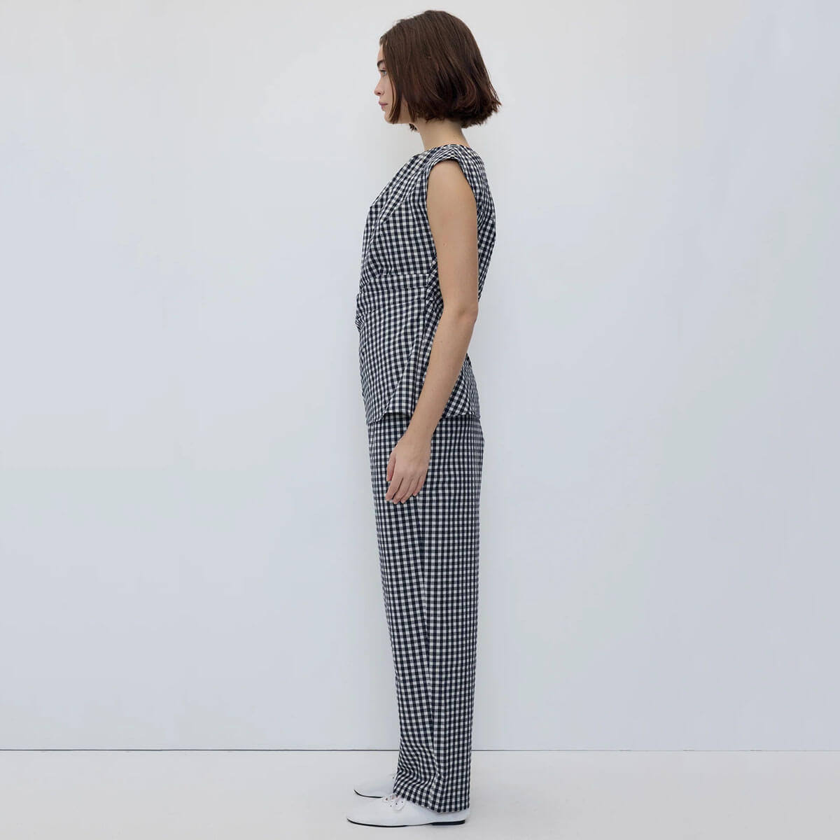 Cep Pants in Black Gingham by Rita Row