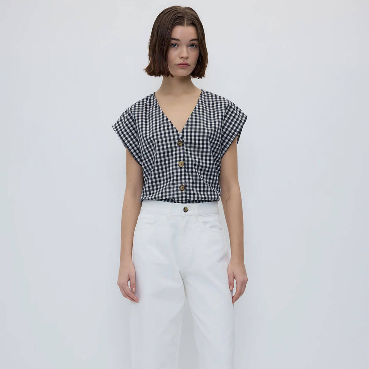 Diana Top in Black Gingham by Rita Row