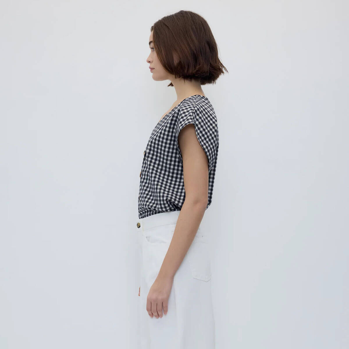 Diana Top in Black Gingham by Rita Row