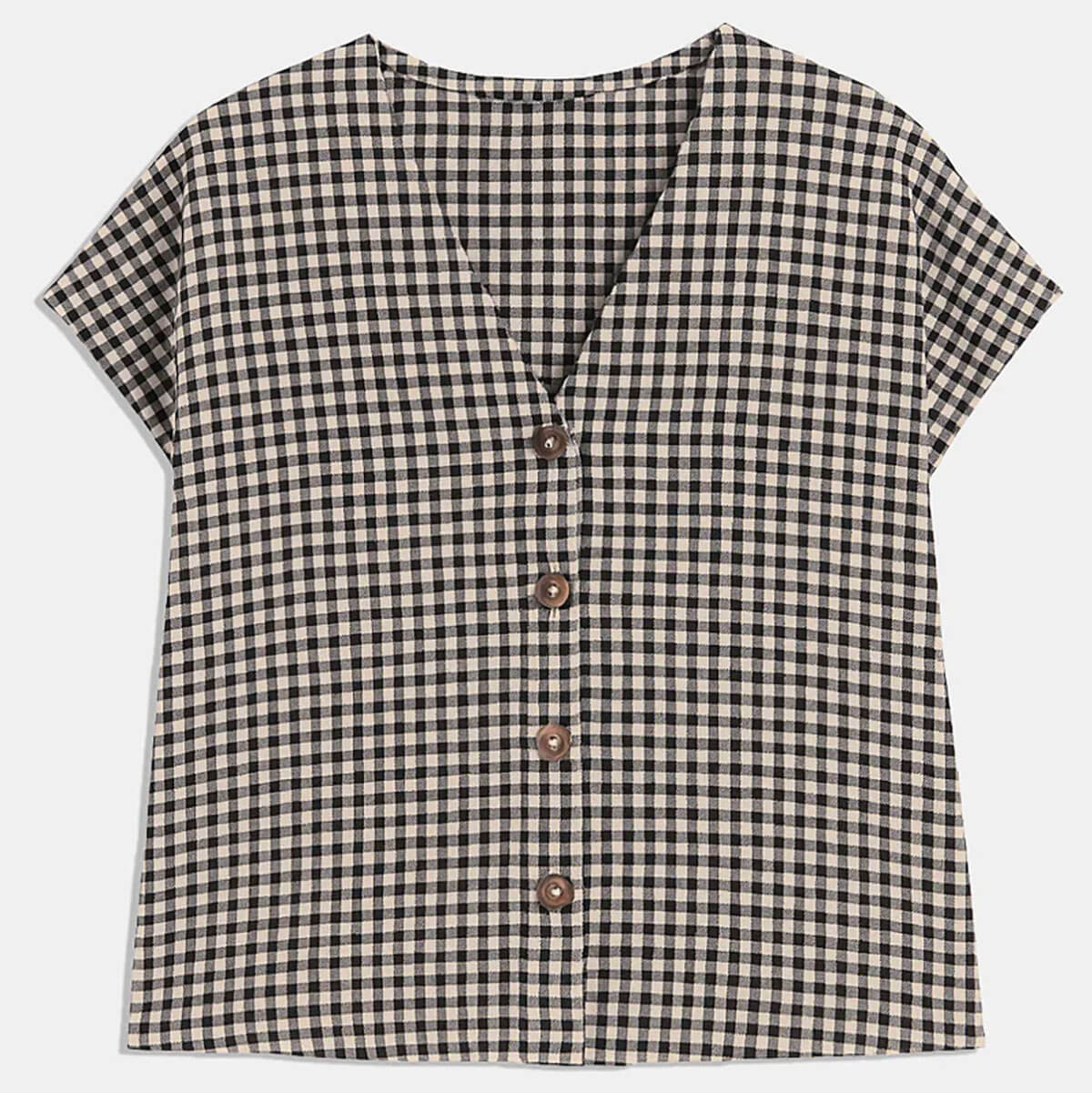 Diana Top in Black Gingham by Rita Row