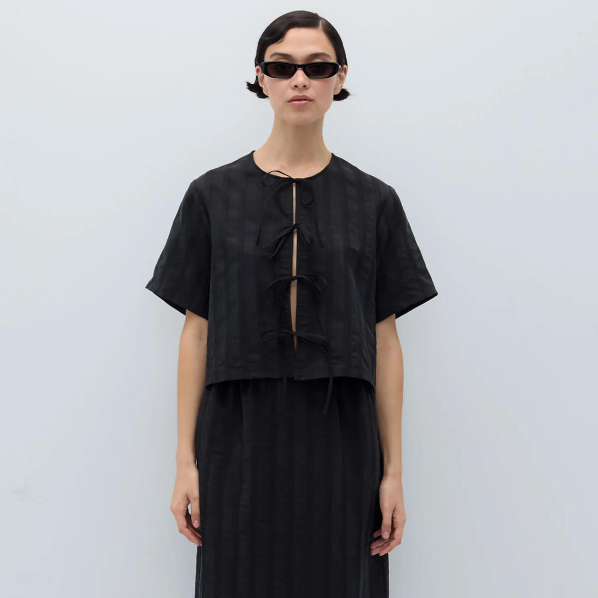 Vanitas Top in Black by Rita Row