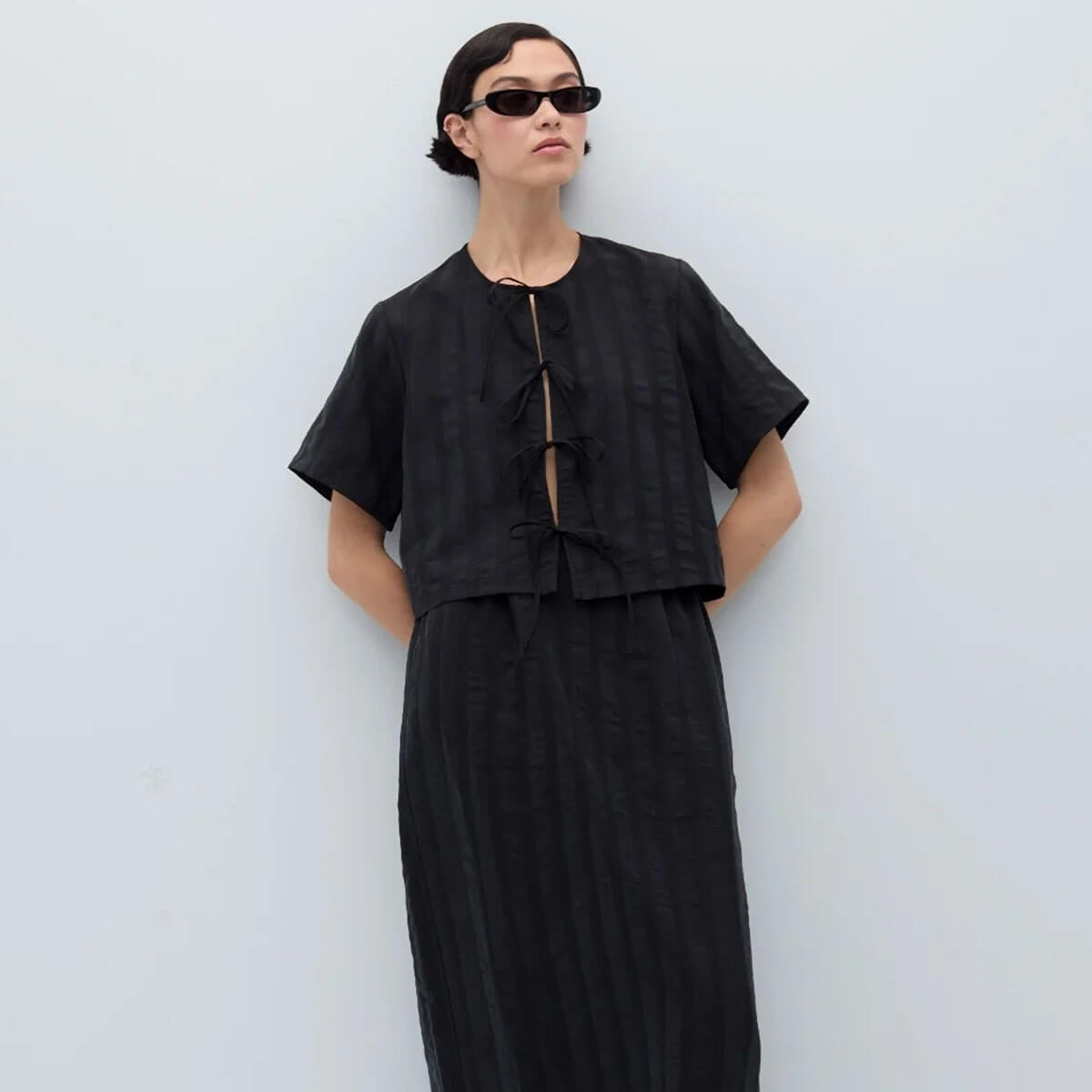Vanitas Top in Black by Rita Row