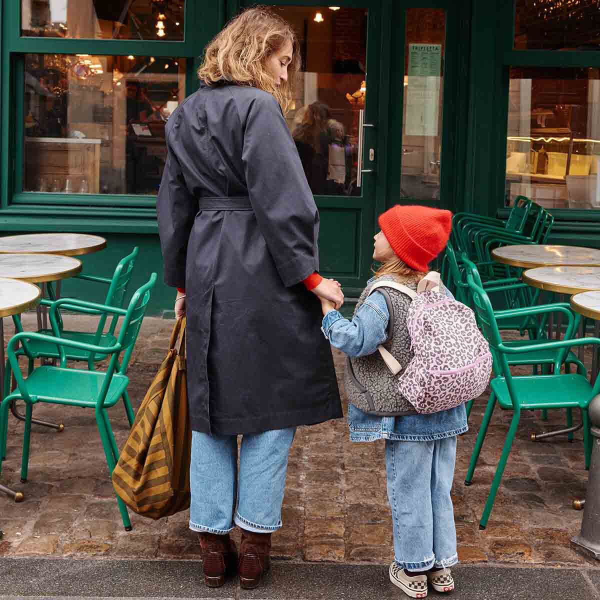 Elisa Tote Bag in Cumin / Black Stripes by Rose in April