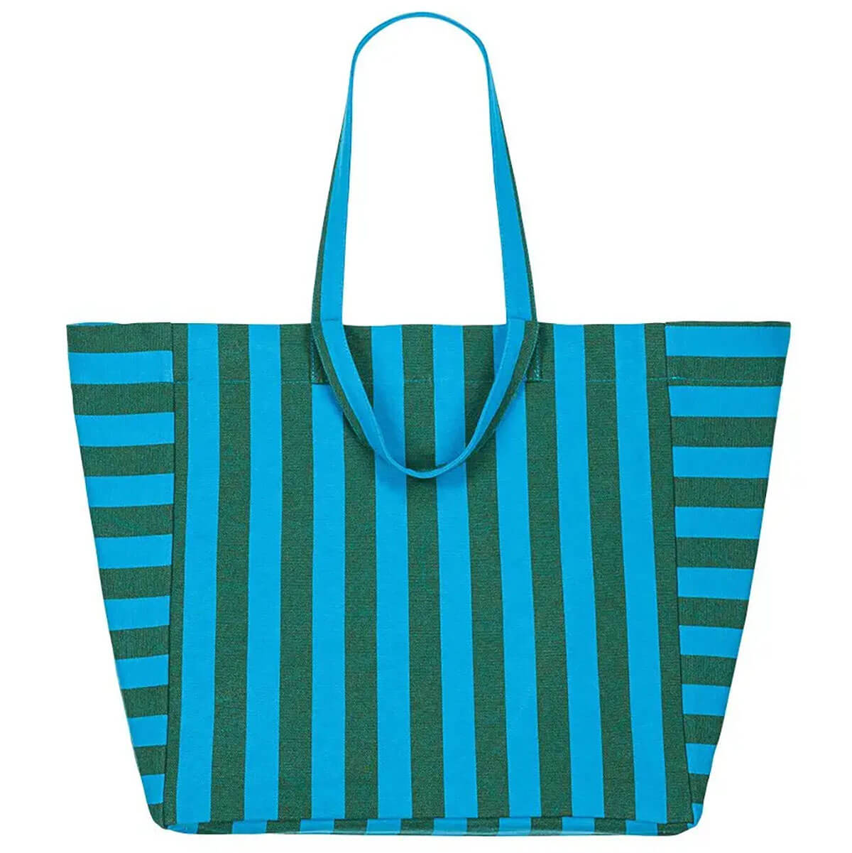 Elisa Tote Bag in Turquoise / Olive Stripes by Rose in April